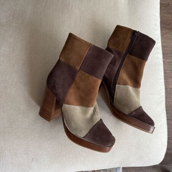 Suede Platform Ankle Boots - Picture 5 of 6